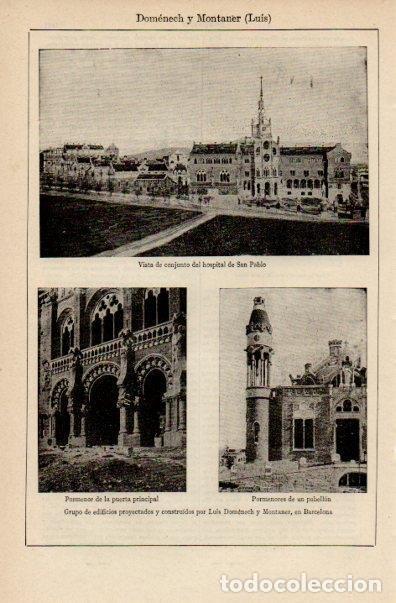 Postais: LAMINA V16452: Edificios en Barcelona por Luis Domenech y Montaner - Varios