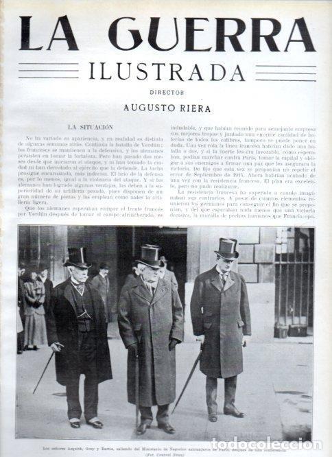 Postkarten: LAMINA V22404: Asquith, Grey y Bertie en el Ministerio de Negocios de Paris - Augusto Riera