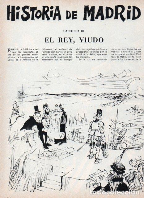 Postcards: LAMINA V17466: Ilustracion de Mingote para capitulo III seccion Historia de Madrid - VVAA