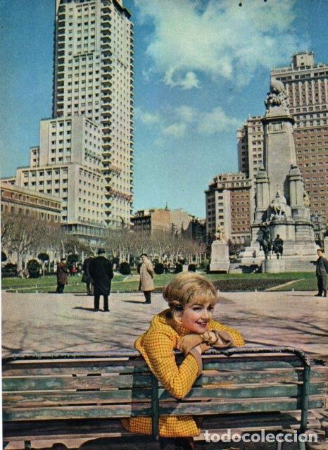 Postais: LAMINA V17013: Anne Baxter en Plaza Espa&ntilde;a de Madrid - VVAA