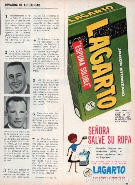 Postales: LAMINA V17060: Publicidad jabon aromatizado Lagarto - VVAA