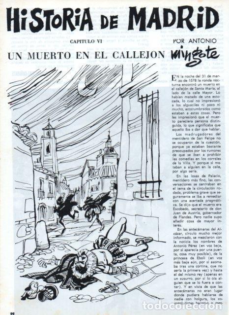 Postais: LAMINA V17226: Ilustracion de Mingote para capitulo VI seccion Historia de Madrid - VVAA