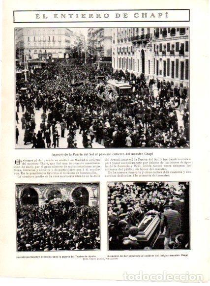 Cartes Postales: LAMINA V22865: El entierro de Ruperto Chapi - Varios
