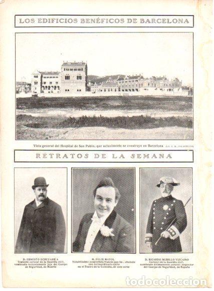 Cartes Postales: LAMINA V22816: Vista del Hospital de San Pablo en Barcelona - Varios