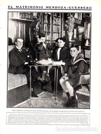 Postkarten: LAMINA V22962: Maria Guerrero y Fernando Diaz de Mendoza con sus hijos - Varios