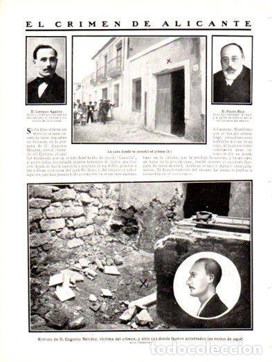 Cartoline: LAMINA V22950: El crimen en Alicante de Eugenio Mendez - Varios