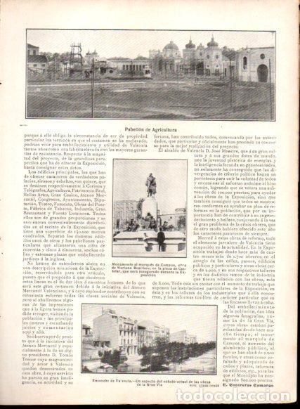 Postais: LAMINA V22903: Pabellon de Agricultura de la Exposicion de Valencia - Varios