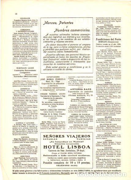 Postkarten: LAMINA V22633: Publicidad Hotel Lisboa en Madrid - Varios