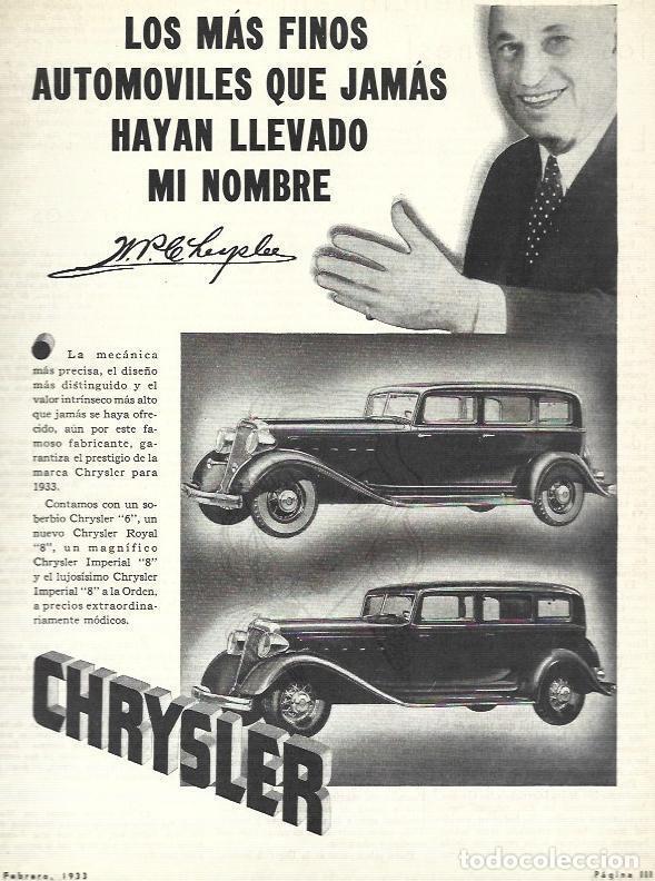 Postales: LAMINA 31898: Publicidad de Chrysler - VVAA