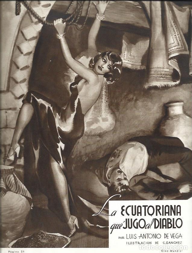 Postkarten: LAMINA 31922: La Ecuatoriana que jugo al Diablo, dibujo de C. Sanchez - VVAA