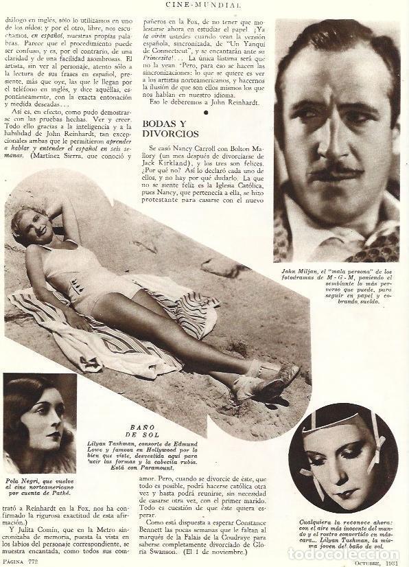 Cartoline: LAMINA 31821: Pola Negri, Lilyan Tashman y John Miljan - VVAA