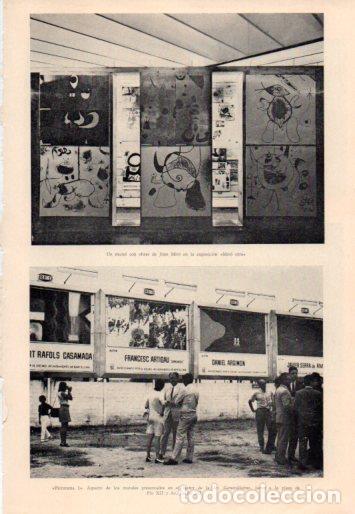 Postales: LAMINA V23051: Mural con obras de Joan Miro - Varios