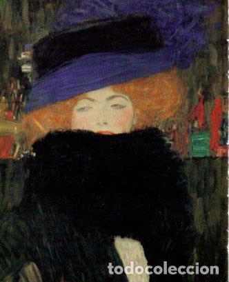Cartes Postales: LAMINA V23252: Gustav Klimt. Dama con sombrero y boa de plumas detalle - Varios