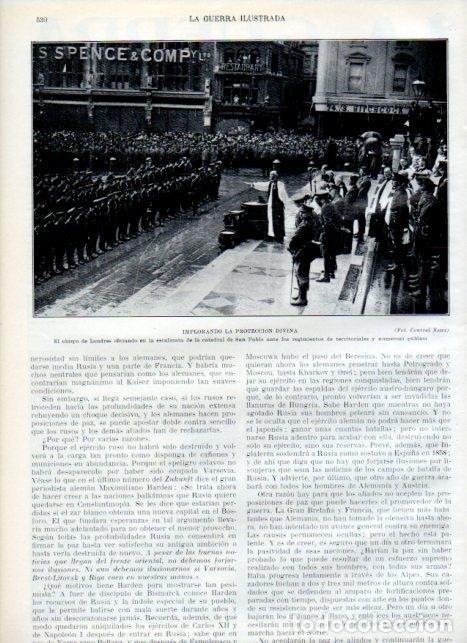 Postales: LAMINA V18121: El obispo de Londres en la escalinata de San Pablo - Augusto Riera