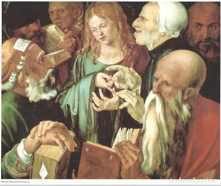 Postkarten: LAMINA 33382: Jesus entre los doctores, por Alberto Durero - NULL