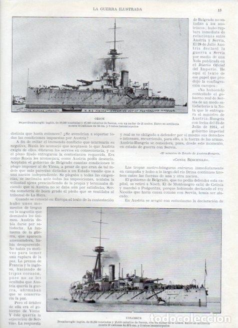 Postales: LAMINA V17860: Superdreadnought Orion y Dreadnought Colossus - Augusto Riera