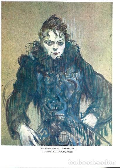 Postais: LAMINA 33218: La mujer del boa negro - Jean Bouret