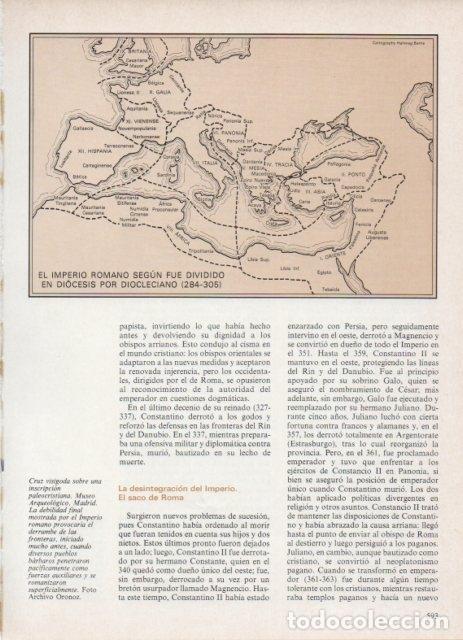 Postales: LAMINA V18704: Mapa del imperio romano dividido en diocesis por Diocleciano - Varios