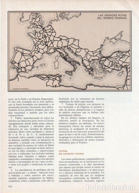 Postales: LAMINA V18717: Mapa grandes rutas del imperio romano - Varios