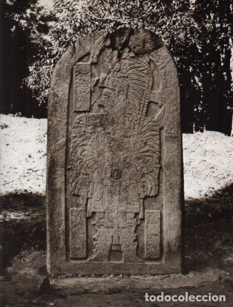 Postales: LAMINA V18274: Estela 16 del Templo de la Serpiente en Tikal - Carlos Alonso
