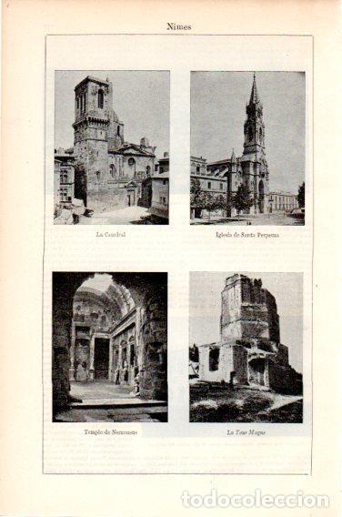 Postkarten: LAMINA V23808: Vistas de Nimes - Varios
