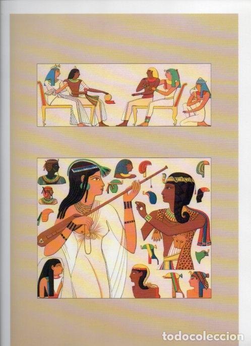 Postkarten: LAMINA V18315: The ancient world. Egypt. Headdresses and hairstyles - Albert Racinet