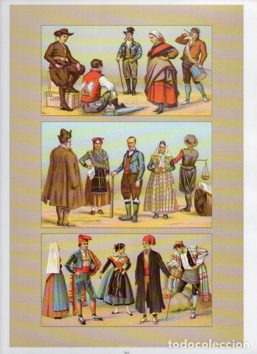 Postkarten: LAMINA V18450: Traditional costumes of the 1880s. Spain. - Albert Racinet