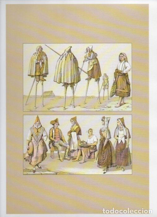 Postkarten: LAMINA V18454: Traditional costumes of the 1880s. France. Costume of the landes - Albert Racinet