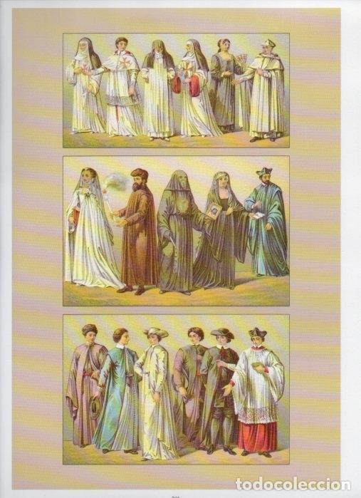 Cartoline: LAMINA V18405: Italy. The 17th century. Ecclesiastical costumes - Albert Racinet