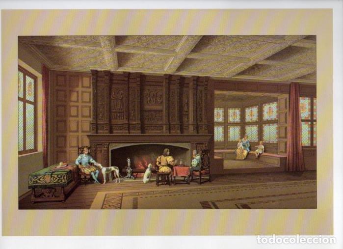Postales: LAMINA V18398: England.The 16th century. An Elizabethan interior - Albert Racinet