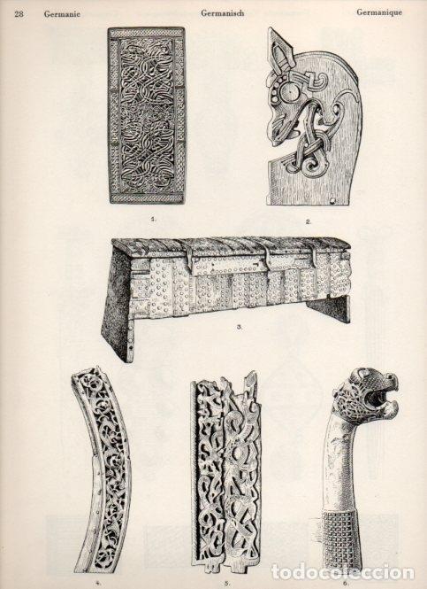 Postcards: LAMINA V19465: Style Manuals: Germanic Art. Sheet 1 - Ernst Rettelbusch