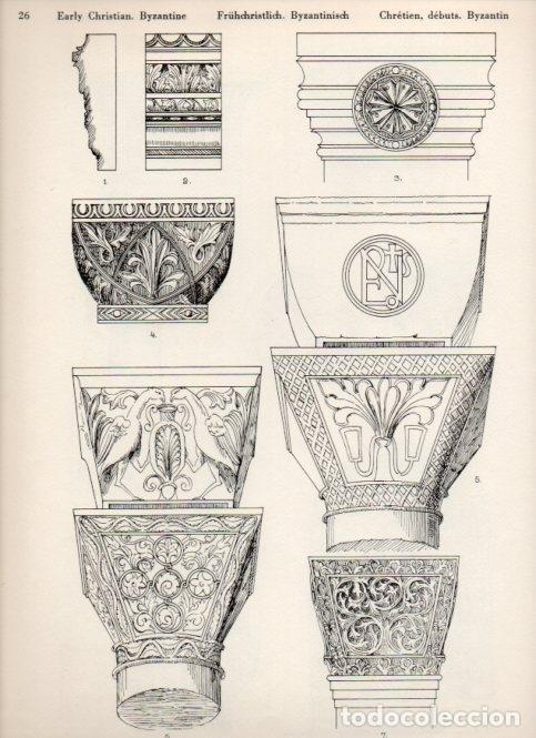 Cartoline: LAMINA V19464: Style Manuals: Early Christian. Byzantine Art. Sheet 3 - Ernst Rettelbusch