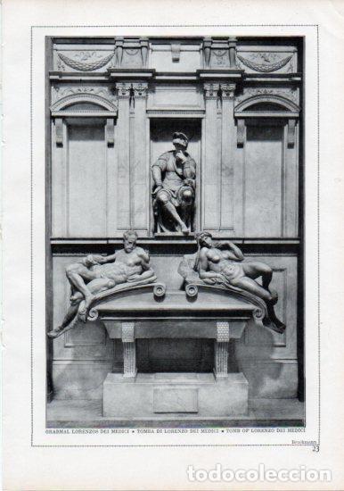 Cartoline: LAMINA V24174: Michelangelo. Tomb of Lorenzo dei Medici - Varios