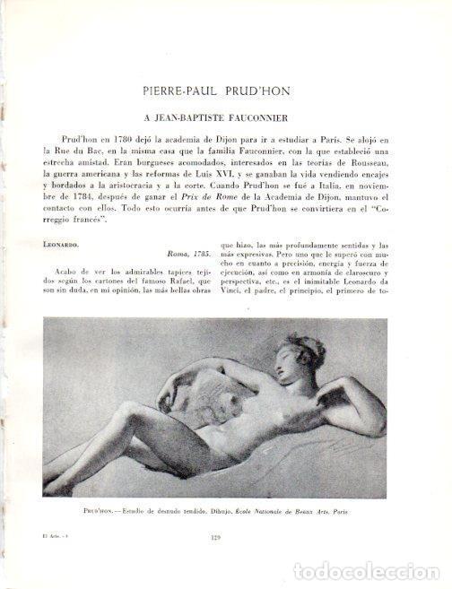 Cartoline: LAMINA V19020: Estudio de desnudo tendido por Prud'hon - Robert Goldwater