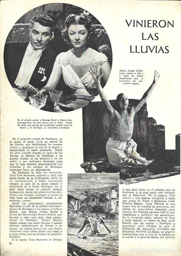 Postkarten: LAMINA 33754: George Brent y Myrna Loy en Vinieron las lluvias - VVAA
