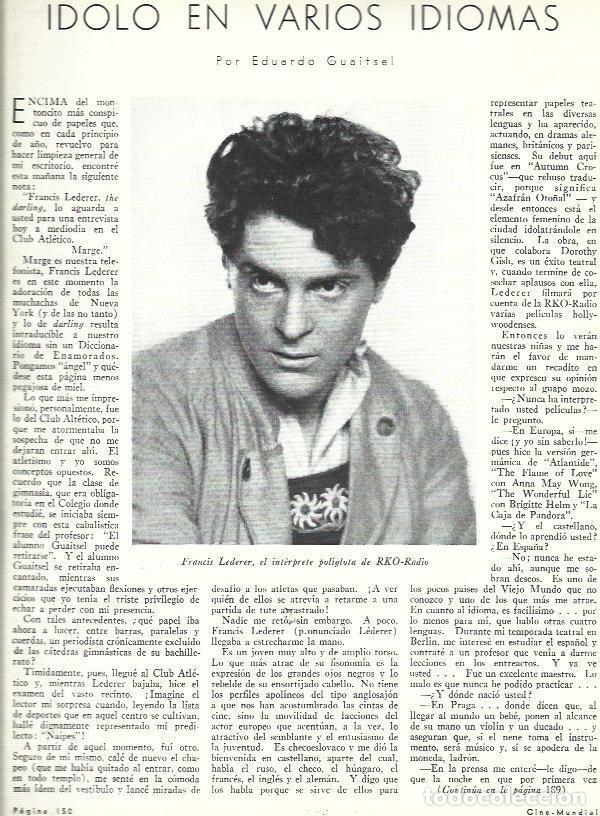 Cartoline: LAMINA 33405: Francis Lederer - VVAA