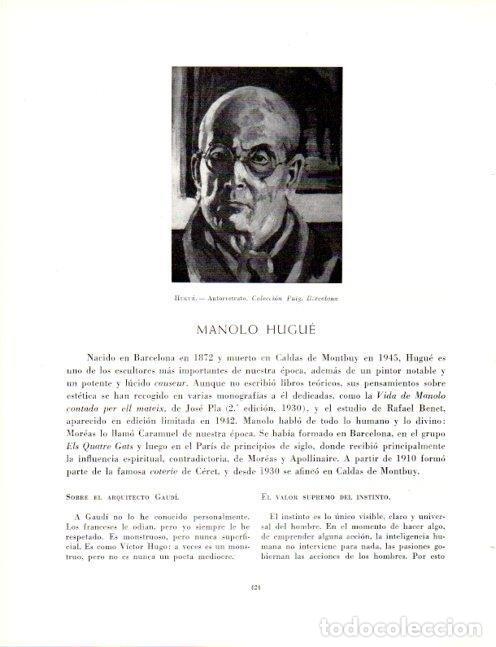 Postkarten: LAMINA V19145: Autorretrato por Manolo Hugue - Robert Goldwater