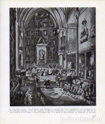 Postkarten: LAMINA V26285: Las Cortes juran a don Fernando como Principe de Asturias - Ramon Ballester Escalas