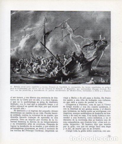 Postcards: LAMINA V26252: Batalla naval entre espa&ntilde;oles y turcos - Ramon Ballester Escalas