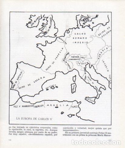 Postcards: LAMINA V26235: Mapa de la Europa de Carlos V - Ramon Ballester Escalas