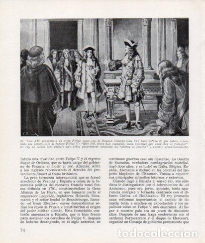 Cartoline: LAMINA V26262: Luis XIV presente a su nieto Felipe como rey de Espa&ntilde;a - Ramon Ballester Escalas