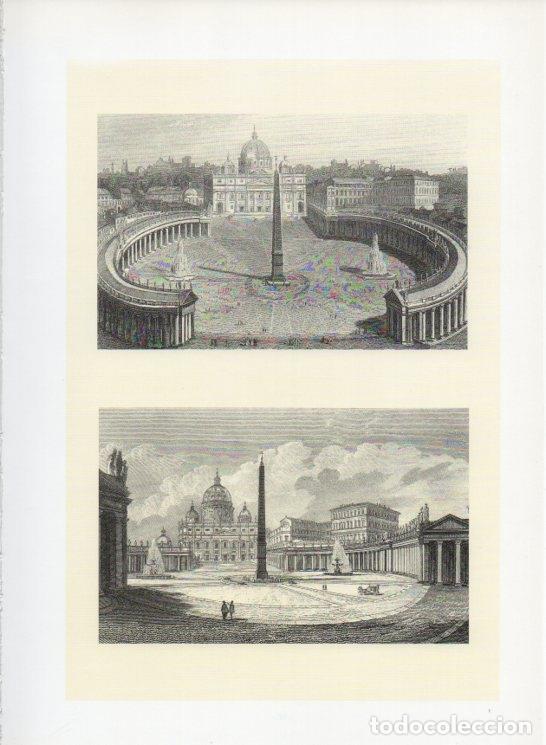 Postkarten: LAMINA V19970: Roma 10 grabados por G. Antonelli siglo XIX - Varios