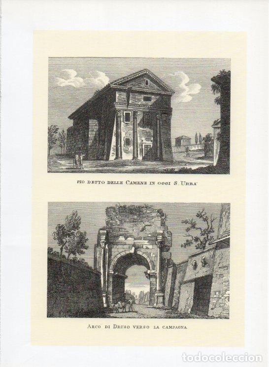 Postcards: LAMINA V19965: Roma 6 grabados por G. Antonelli siglo XIX - Varios