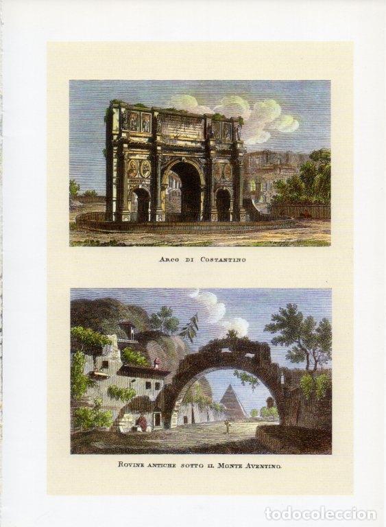 Postcards: LAMINA V19960: Roma 1 grabados por G. Antonelli siglo XIX - Varios