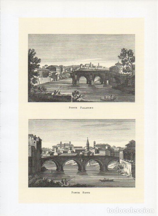 Postais: LAMINA V19967: Roma 7 grabados por G. Antonelli siglo XIX - Varios