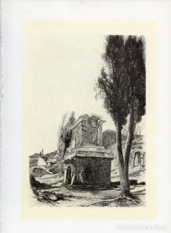 Postkarten: LAMINA V19979: Pompeya calle de las tumbas grabado por Marie siglo XIX - Varios