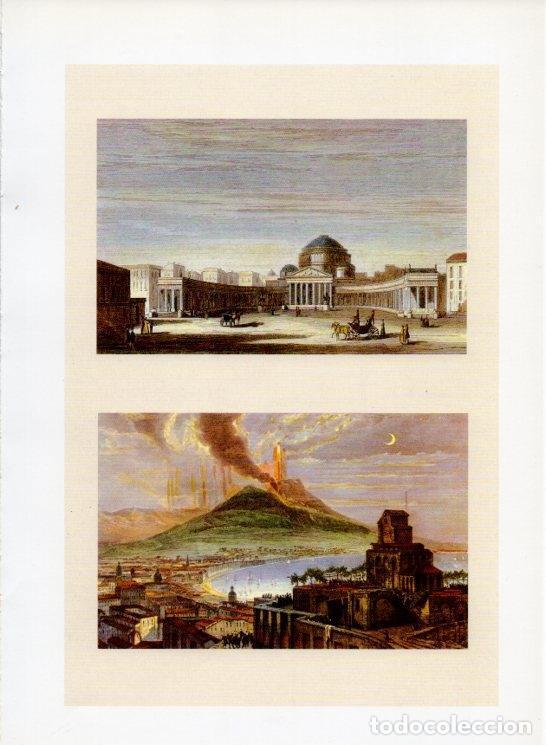 Postcards: LAMINA V19981: Napoles grabados por Bishop siglo XIX - Varios