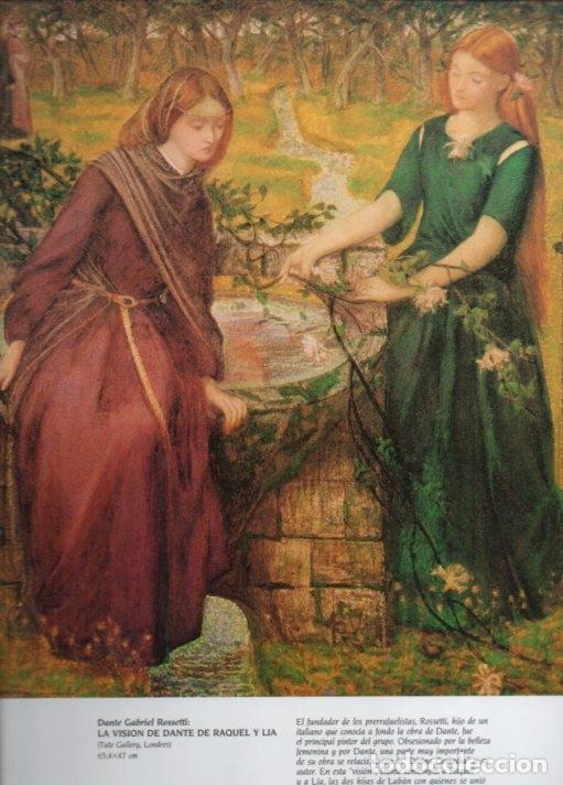 Postales: LAMINA V20497: La vision de Dante de Raquel y Lia por Dante Gabriel Rossetti - Varios