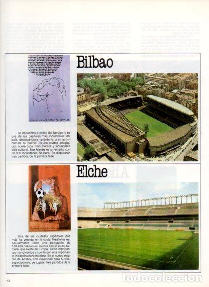Postais: LAMINA V25854: Espa&ntilde;a 1982. Campos de futbol del Bilbao y Elche - Varios