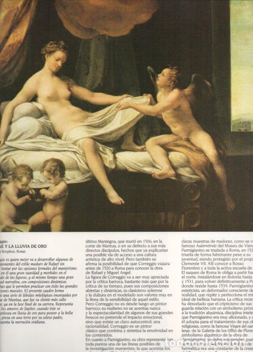 Postcards: LAMINA V20376: Danae y la lluvia de oro por Correggio - Varios